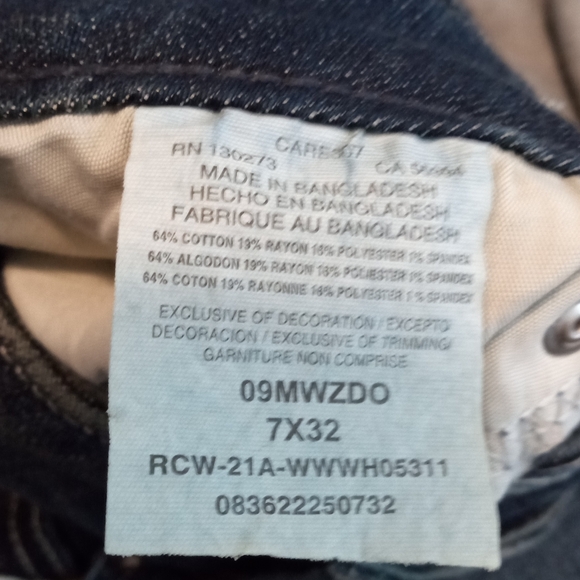 🌞NWOT Wrangler Boot Cut Jeans Size 7 x32 - Picture 6 of 6